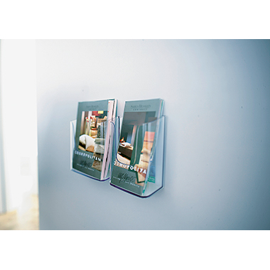 SIGEL Wandprospekthalter LH117 für DIN lang 1Fach Acryl glasklar