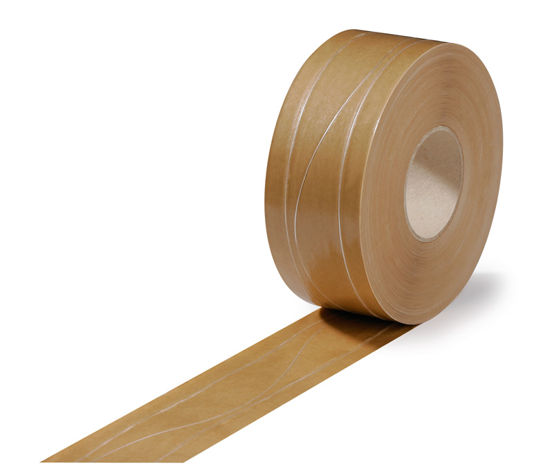 Nassklebeband, 2 Längs-, 1 Sinusfaden | 70 mm x 200 lfm. | VE = 12 Stk.