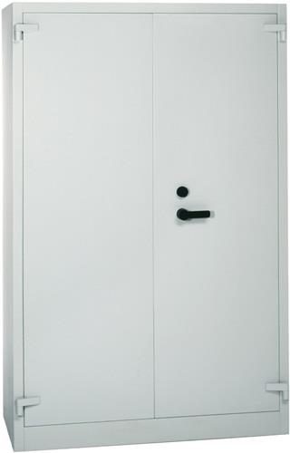 Tresorschrank H1950xB1260xT550mm m.Innenfach 2 Türen,3 Fbd.lichtgrau || VE = 1 ST