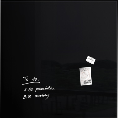 SIGEL Magnetboard Artverum GL200 1000x1000x18mm Glas schwarz