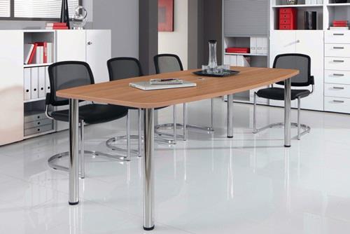 Konferenztisch B2200xT1030xH720-740 Nussbaumdekor HAMMERBACHER || VE = 1 ST