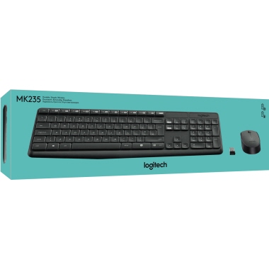 Logitech Tastatur-Maus-Set MK235 920-007905 grau