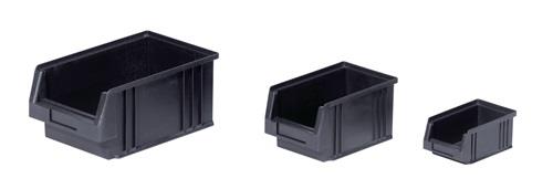 Sichtlagerkasten L89/76xB102xH50mm PP leitfähig schwarz 50 St/Karton LA-KA-PE || VE = 50 ST