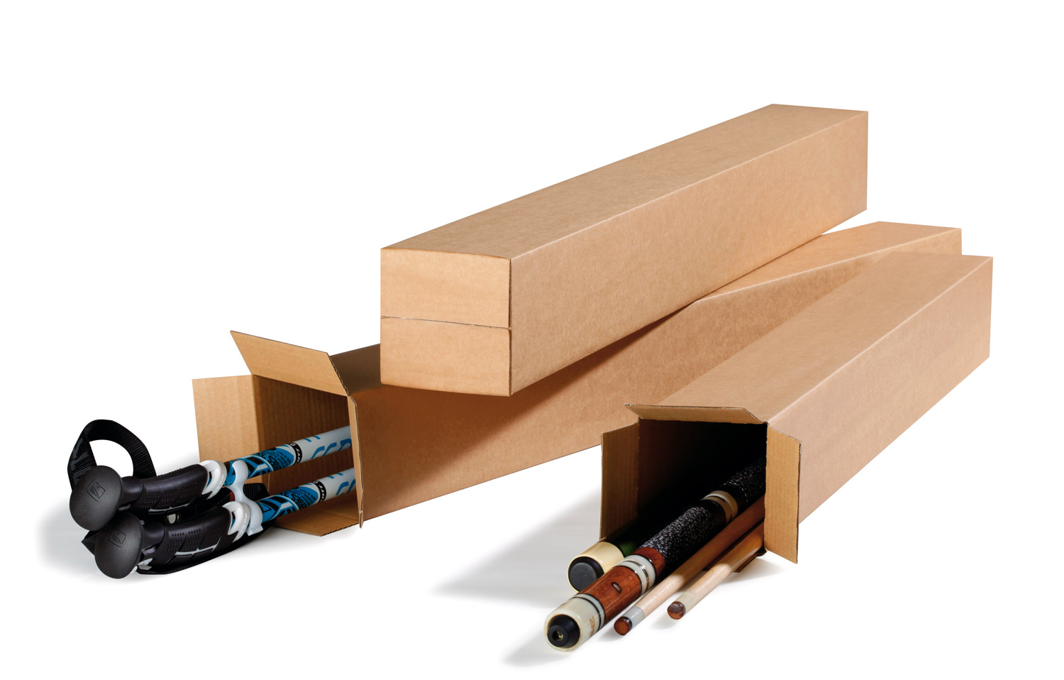 Wellpapp-Faltkarton 1-wellig, braun, Qual. 1.20, DIN A0 | 108 x 108 x 1000 mm (L x B x H) Innenmaß | VE = 25 Stk.