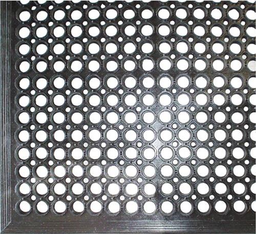 Fußmatte offene Ringe schwarz Gum.L1500xB900xS10mm || VE = 1 ST