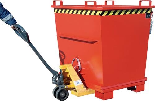 Klappbodenbehälter 1,0m³L1200xB1040xH1270mm lack.resedagrün o.ZentrierwändeBAUER || VE = 1 ST