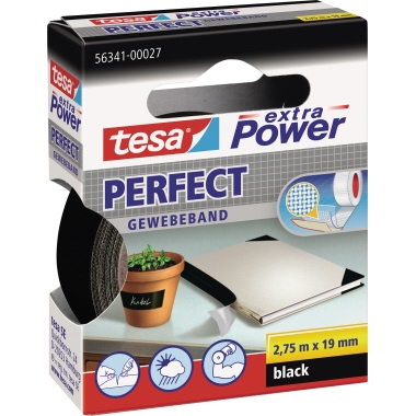 tesa Gewebeband extra Power Perfect 56343-00034 38mmx2,75m schwarz