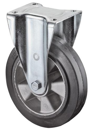 Schwerlast-Bockrolle D.100mm Trgf.150kg Gum.138mm 110mm BS ROLLEN || VE = 1 ST