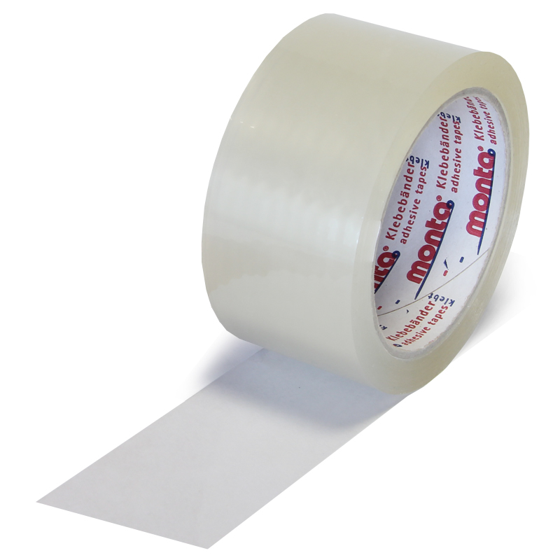 PP-Klebeband monta 610, leise, transparent, 48 µ | 50 mm x 66 lfm. | VE = 36 Stk.