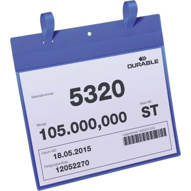 DURABLE Logistiktasche 175107 Lasche A4 quer d.bl 50 St./Pack.
