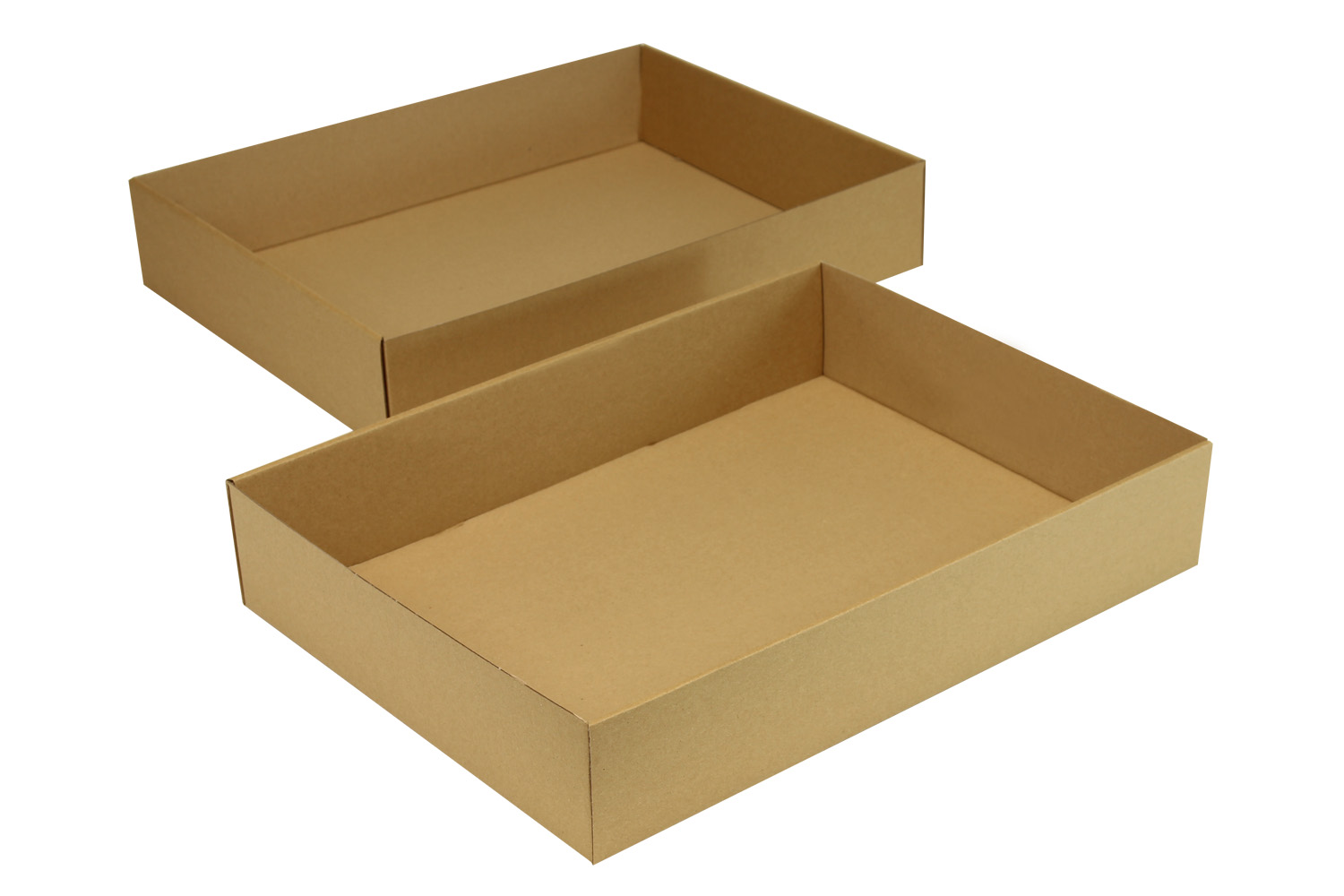 Stülpdeckelkarton aus Mikrowellpappe, 2-teilig, braun, DIN A3 | 435 x 315 x 80 mm (L x B x H) Innenmaß | VE = 50 Stk.