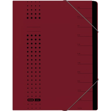 ELBA Ordnungsmappe chic 400002021 DIN A4 7Fächer Karton bordeaux
