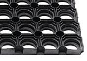 Fußmatte offene Ringe schwarz Gum.L800xB1200xS22mm || VE = 1 ST