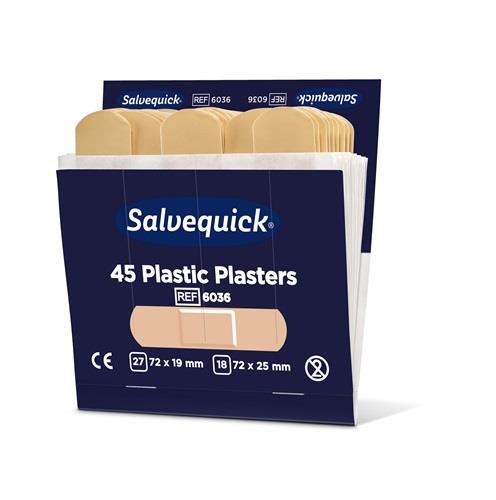Pflasterstrips Salvequick wasserfest 6 Nachfüllpack je 45 St.SALVEQUICK || VE = 1 KT