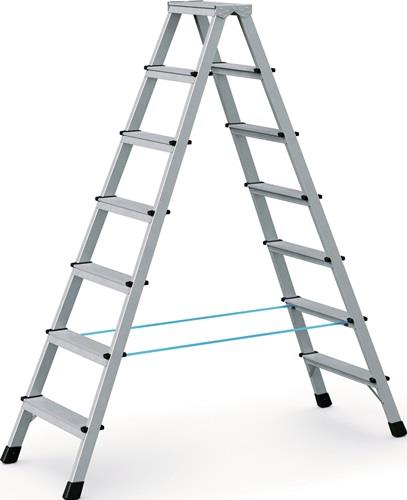 Stufenstehleiter 2x10 Stufen Alu.elox.Gesamt-H.2710mm Stufen genietet ZARGES || VE = 1 ST