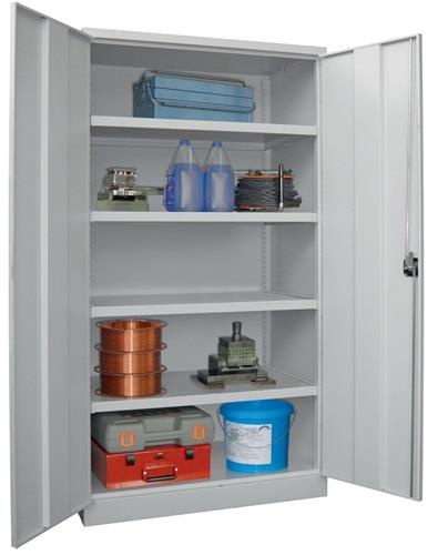 Schwerlastschrank Basic H1950xB1040xT630mm grau/grau 4Fbd.Trgf.200kg || VE = 1 ST