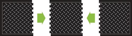 Arbeitsplatzbodenbelag Fertigmatte L710xB780xS13mm schwarz Naturkautschuk || VE = 1 ST