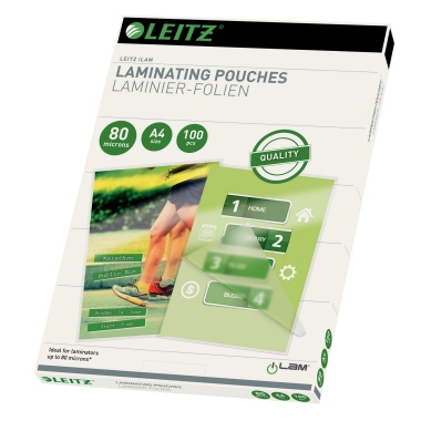 Leitz Laminierfolie 33818 DIN A4 80mic 100 St./Pack.