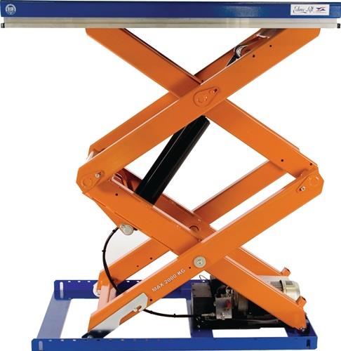 Doppelscheren-Hubtisch geschl.Plattf.Trgf2000kg Hub360-1960mm Tisch L1300xB800mm || VE = 1 ST