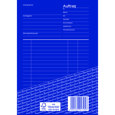 Avery Zweckform Auftragsformular 1725 DIN A5 2x40Blatt