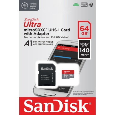 SanDisk Speicherkarte SDSQUAB-064G-GN6MA SDXC 64GB