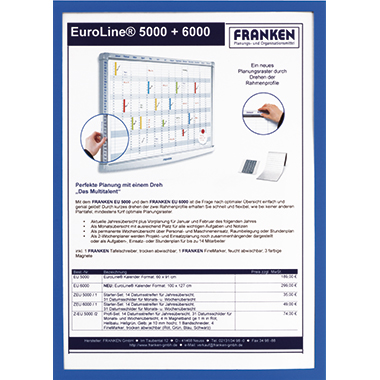 Franken Dokumentenhalter Frame It X-tra Line ITSA4M 03 DIN A4 blau