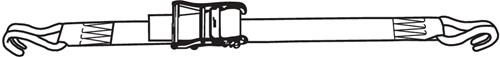 Ratschen-Zurrgurt DIN 12195-2 L.4m B.50mm 2-tlg.m.Ratsche+SP-Haken LC U 1000 daN || VE = 1 ST