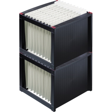 helit Hängekorb H6110092 max. 40Mappen DIN A4 schwarz/rot