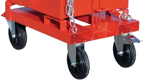 Rollensatz 2Lenk-/2Bockrollen VG Trgf.1350kg f.Beh.m.kastenförmiger Mulde BAUER || VE = 1 ST