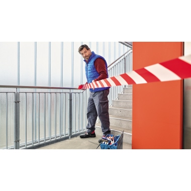 tesa Absperrband Signal 58137-00000 80mmx100m rot/weiß