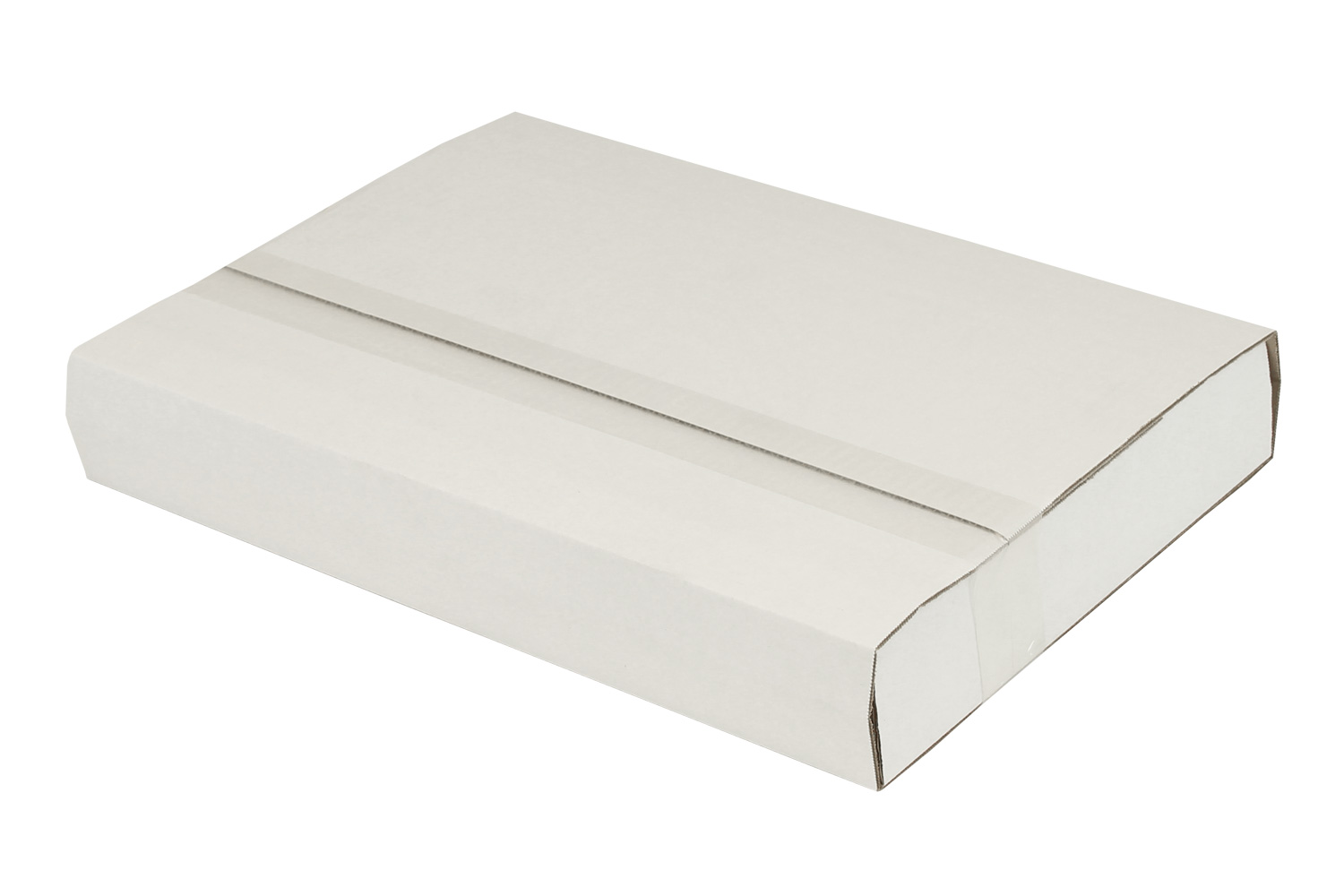 Wellpapp-Kreuzverpackung, weiß, höhenvariabel, DIN A2 | 600 x 425 x 30–120 mm (L x B x H) Innenmaß | VE = 25 Stk.