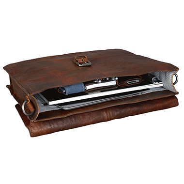 Pride & Soul Aktentasche Jayden 47183 8x37x30cm Leder braun