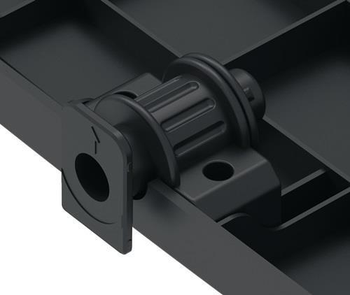 Fußstütze schwarz B385/500xT370xH155mm Höhenverstellung 3-f.95/125/155mm || VE = 1 ST