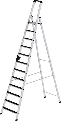 Stufenstehleiter 12 Stufen Alu.Gesamt-H.3450mm m.clip-step Auflage MUNK || VE = 1 ST