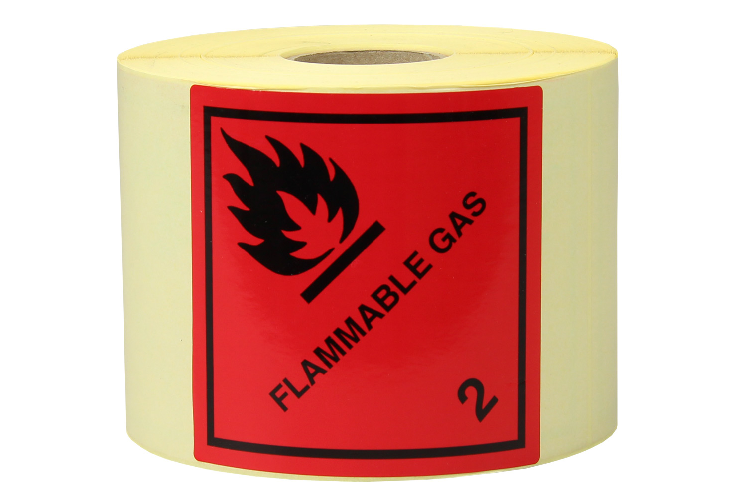 Gefahrgut-Etiketten, 100 x 100 mm, mit Aufdruck/Symbol, "Flammable Gas"