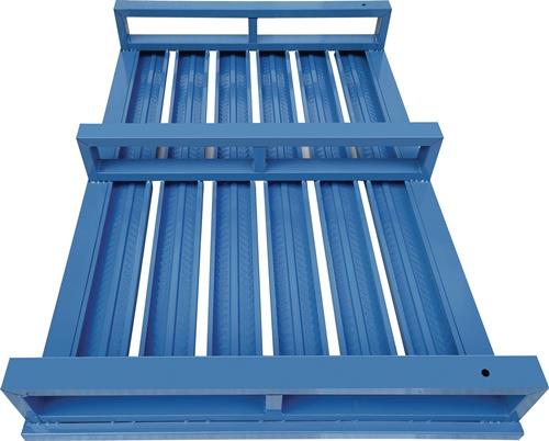 Flachpalette L1000xB800xH150mm Trgf.2000kg pulv.STA lichtblau,RAL5012 GEWA || VE = 1 ST