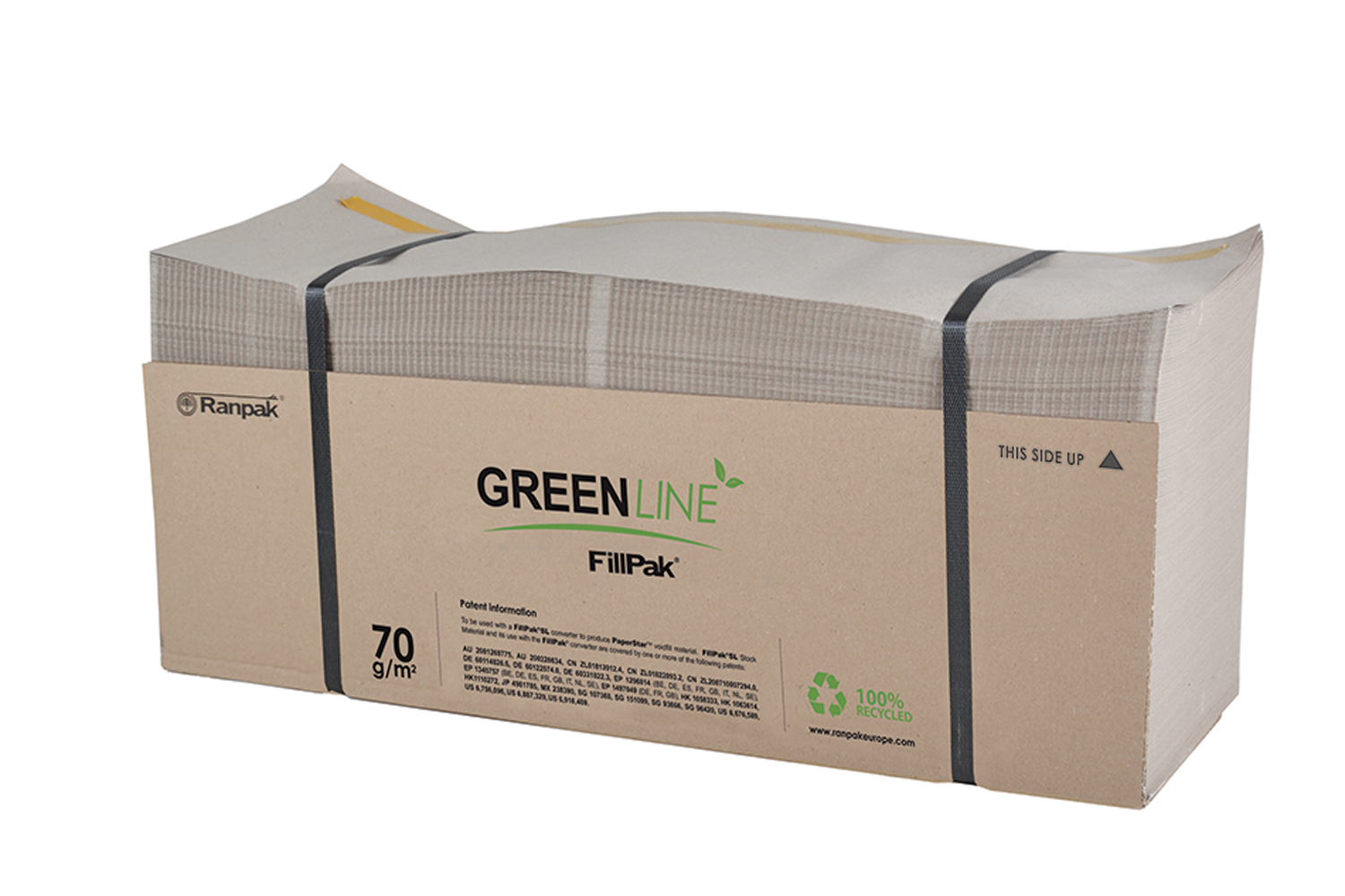 Fillpak TT Papier Greenline, 1-lagiges Papier 70 gr/m², 360 lfm/Paket