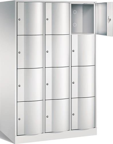 Fächerschrank Stahlbl.lichtgrau/lichtgrau H1950xB1150xT640mm 3x4 Abt. || VE = 1 ST
