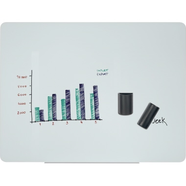 Bi-Office Glastafel GL080101 magnetisch 120x90cm 4mm weiß
