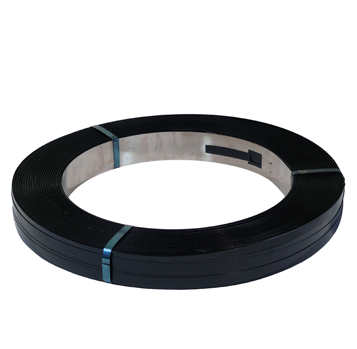 Stahlband, gebläut, in Packenwicklung, 600 kp | 12,7 mm x 1010 lfm., Stärke: 0,5 mm | VE = 50 KG