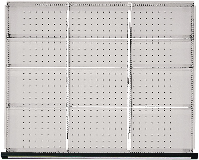 Schubladenunterteilungsmaterial Front 90-150mm 2 Längs-/9 Quertr.-W.TECWERK