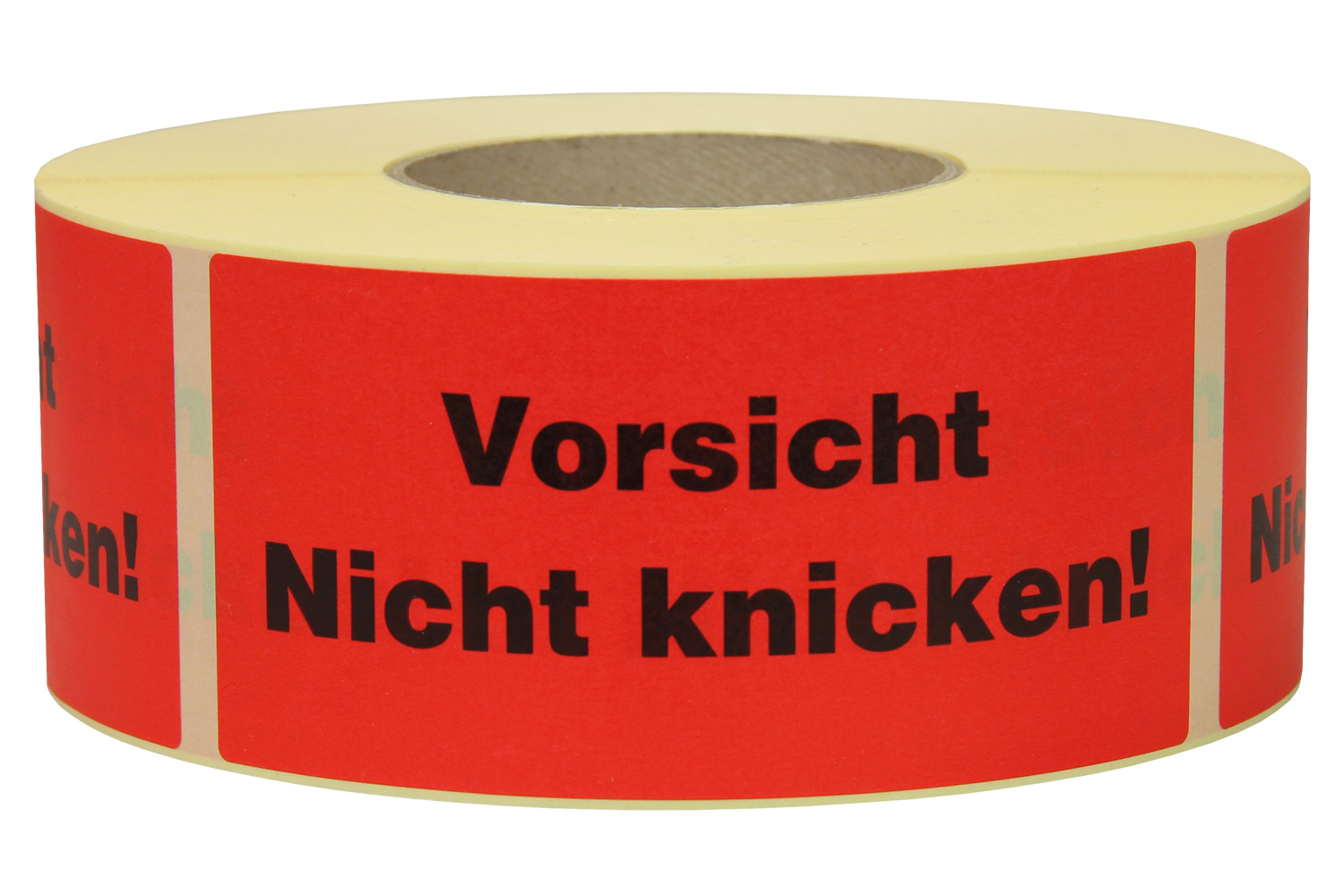 Warnetiketten aus Papier, rot, "Vorsicht Nicht knicken!!" | 145 x 70 mm (L x B) | 