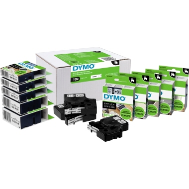 DYMO Schriftbandkassette D1 S0720740 9mmx7m schwarz auf grün