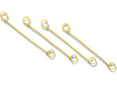 Blitzbinder aus Draht, gelb | 120 mm | VE = 5000 Stk.