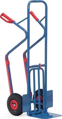 Stapelkarre H.1300mm Schaufel-L250/500xB320/250mm Luft-Ber.Trgf300kg blau FETRA || VE = 1 ST