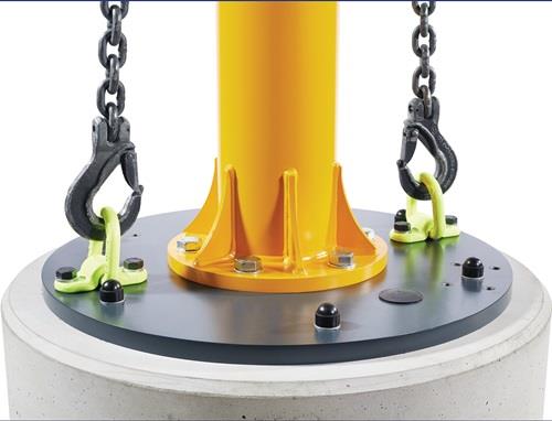 Schwenkkran Ber.360Grad Trgf.320kg A.3000mm m.E-Zug u.Rollfahrwerk Hubh.2020mm || VE = 1 ST