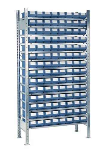 Steckregal H2000xB1000xT400mm Anbauregal 14 Stahlböden 112 x 4 || VE = 1 ST