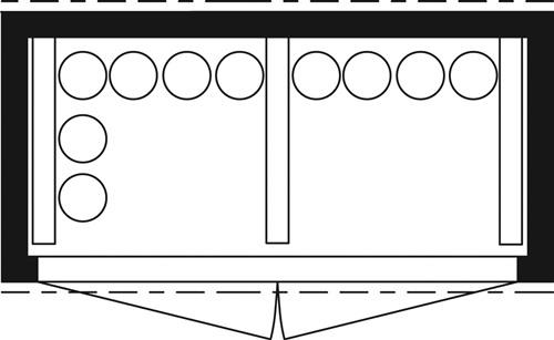 Gasflaschencontainer B2100xT1141xH2250mm verz.montiert,o.Bodenrahmen SÄBU || VE = 1 ST