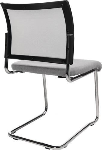 Schwingstuhl Netzbespannung schwarz Stoff grau Rdrohr D.22mm || VE = 2 ST