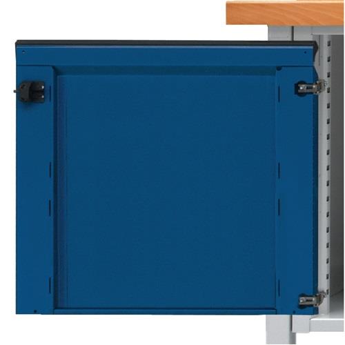 Werkbank V B2800xT700xH840mm Buche massiv lichtgrau enzianblau 3Schubl.1Tür ANKE || VE = 1 ST